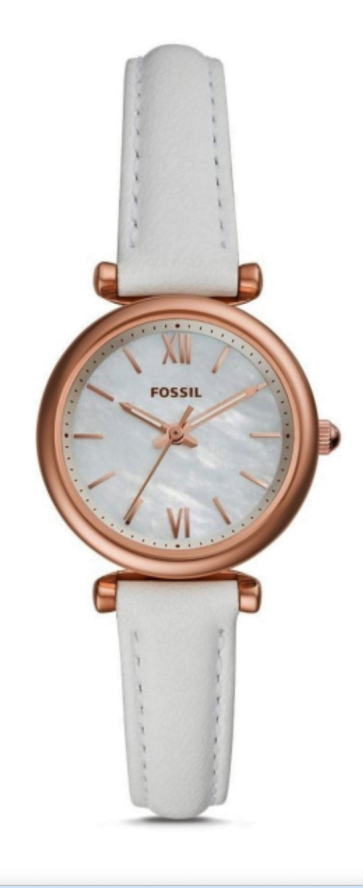 Uhrenarmband Fossil ES4582 Leder Weiss 12mm